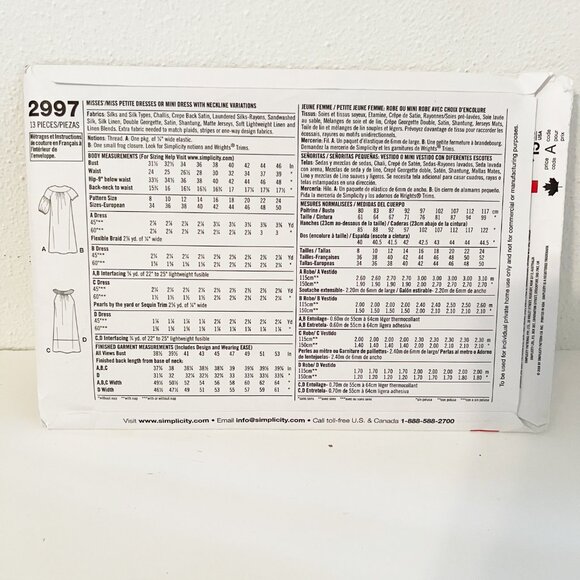 Simplicity Sewing Pattern 2997 - Picture 2 of 3